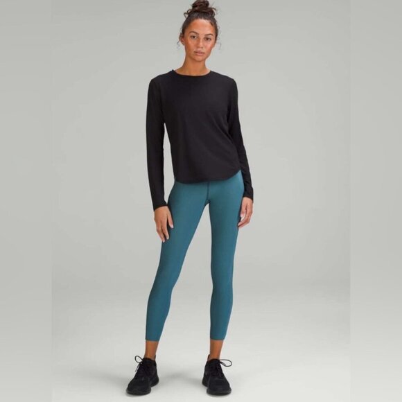 lululemon athletica Pants - Lululemon Base Pace High-Rise Tight Two-Tone RibbedGreen Jasper Blue legging 2